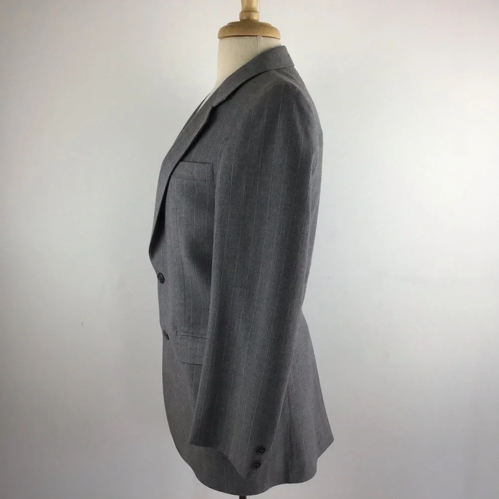 Vintage 60s 70s TAKE 6 Mens Gray Pinstripe   Mod Suit Jacket Carnaby Str…